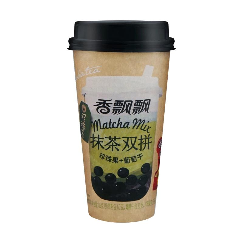 Xiangpiaopiao Matcha and Raisin Boba Milk Tea 85g